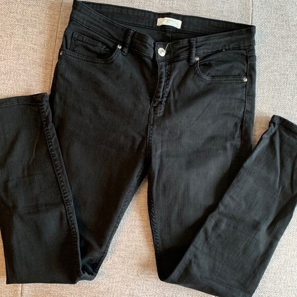 Zara Woman Black Denim Pants US 6 - Picture 1 of 5